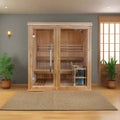 Charleston 4-Person Indoor Traditional Sauna Double Bench