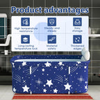 47In Large Portable Folding Bathtub, Hot & Cold Soaking Bath Tub, Starry Blue()
